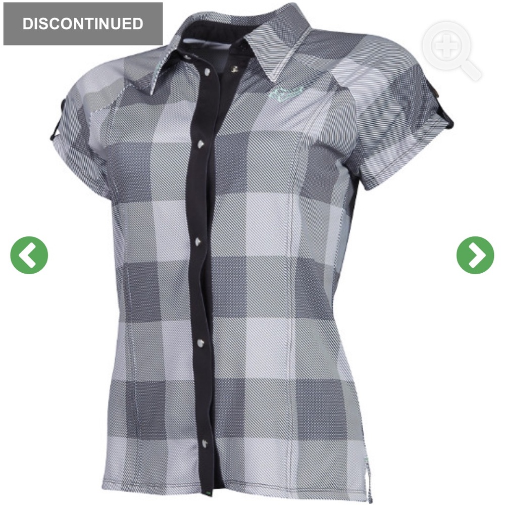 Fox Gray and White Plaid Button-Down Shirt